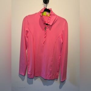 Pink Ruffled Women's Sweatshirt